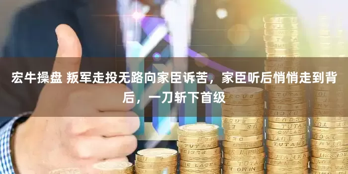 宏牛操盘 叛军走投无路向家臣诉苦，家臣听后悄悄走到背后，一刀斩下首级
